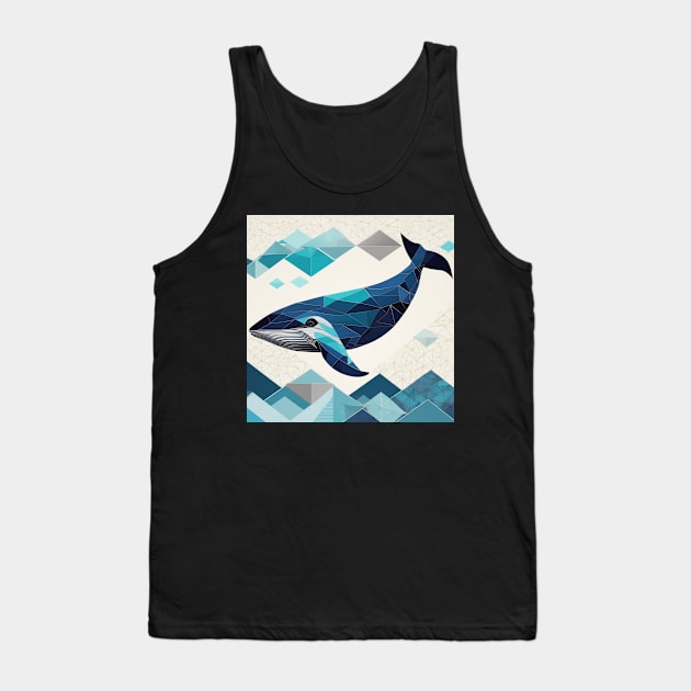 Geometric Whale Art Tank Top by Spaceboyishere